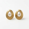 Elara Pearl Sculptural Earrings