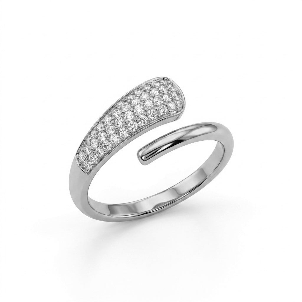 Amara Silver Adjustable Zirconia Ring