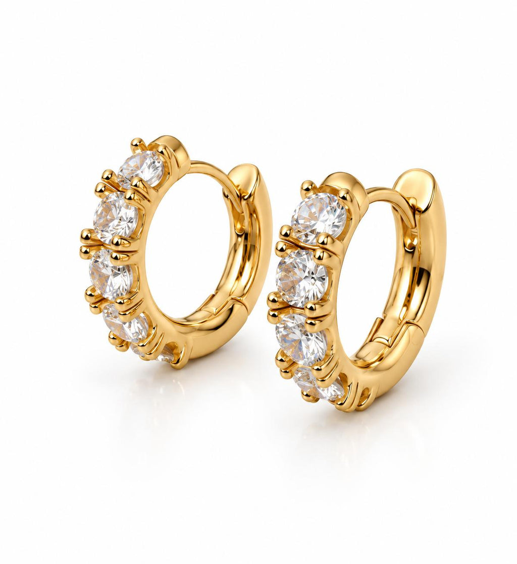 Mila Crystal Hoop Earrings