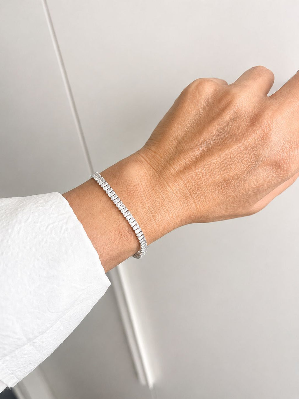 Celest Tennis Silver Bracelet