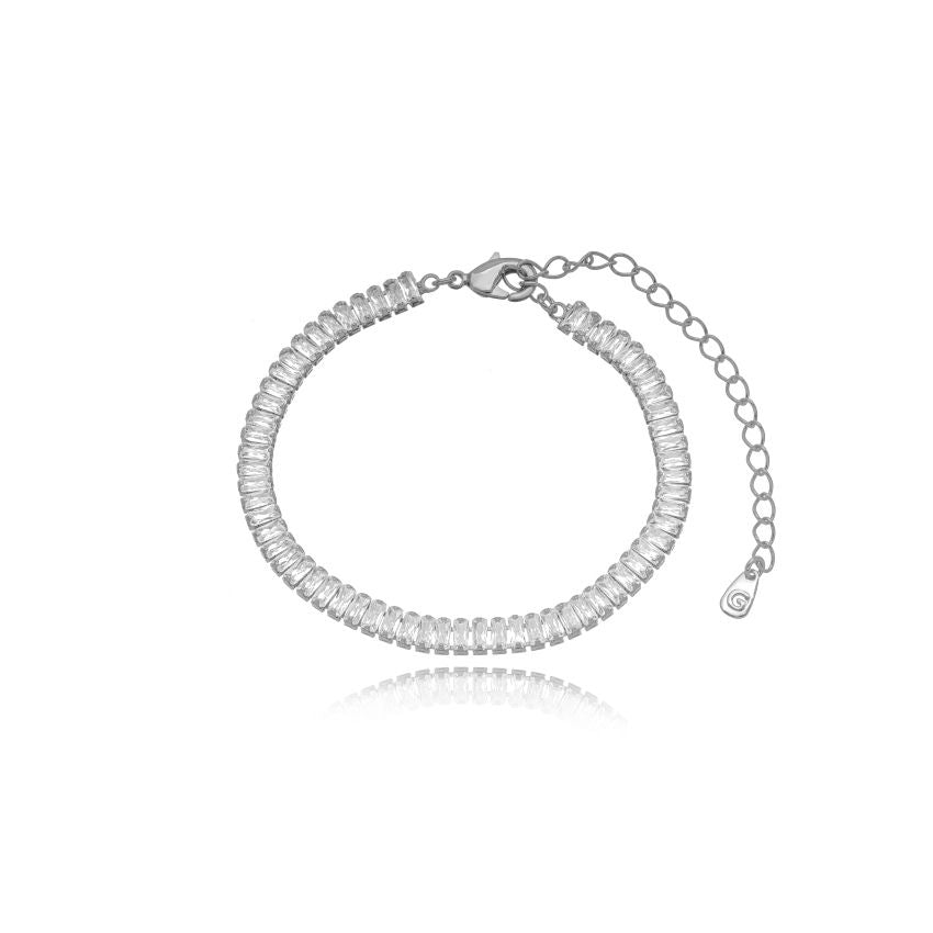 Celest Tennis Silver Bracelet