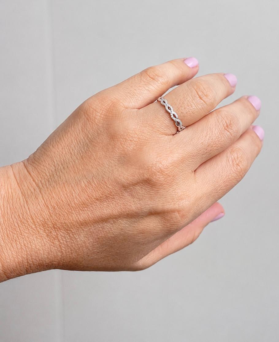 Lumi Rhodium CZ Ring