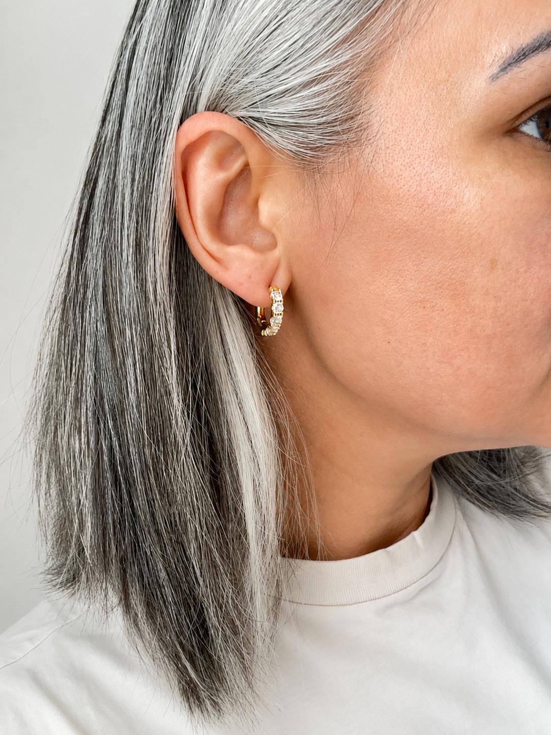 Mila Crystal Hoop Earrings