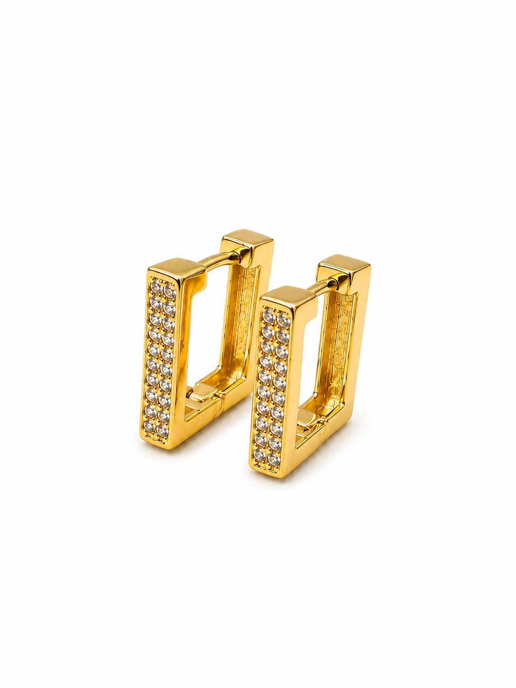 Nora Square Huggie Hoops
