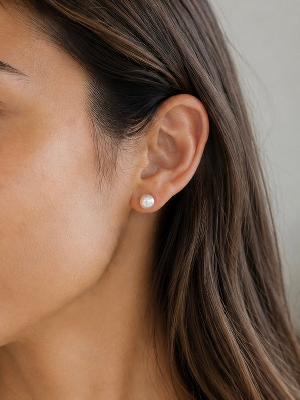 Ivory Pearl Earrings by Safira Jewellery