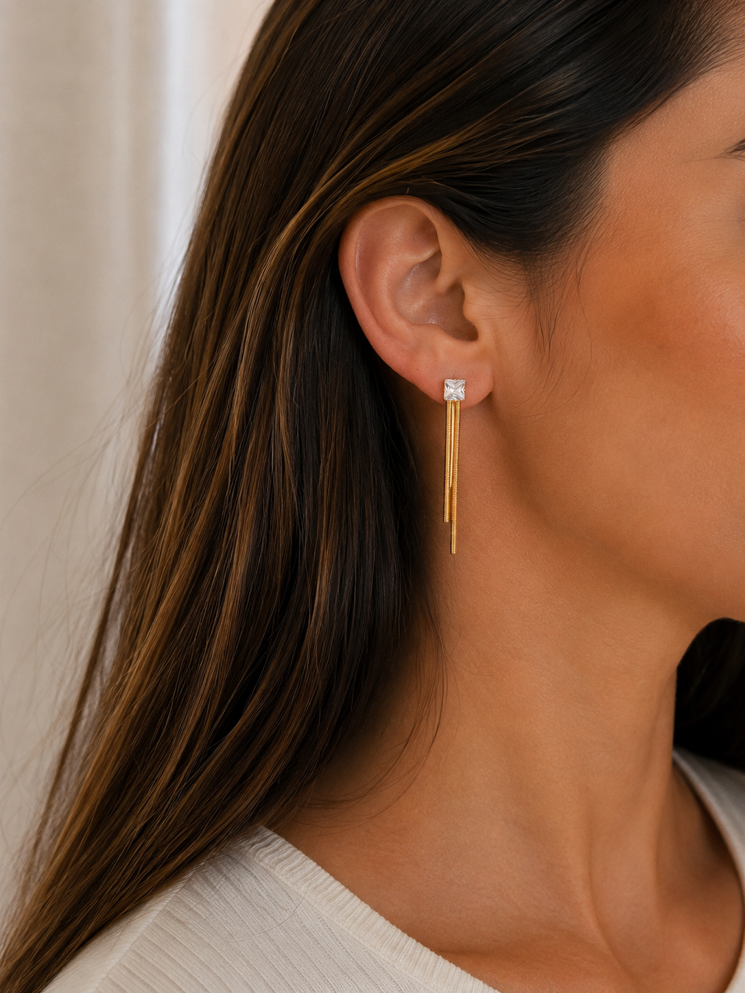 Lumière Drop Earrings by Safira Jewellery