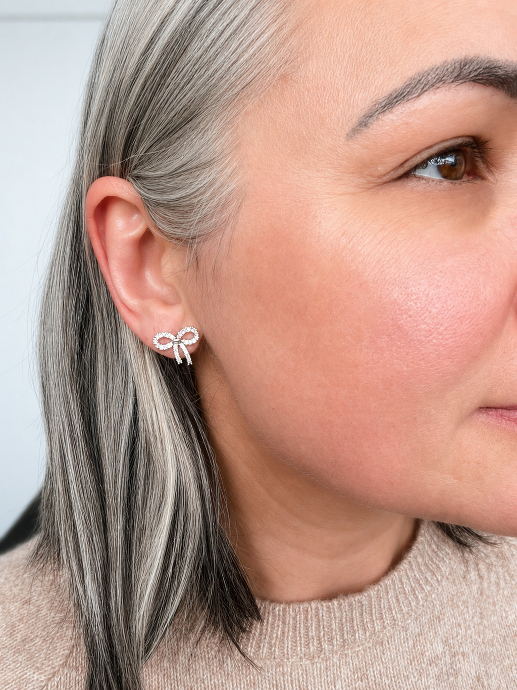 Noelle Silver Studs by Safira Jewellery