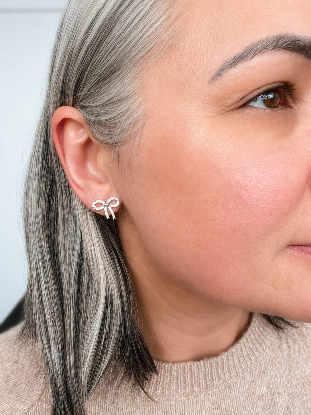 Noelle Silver Studs by Safira Jewellery