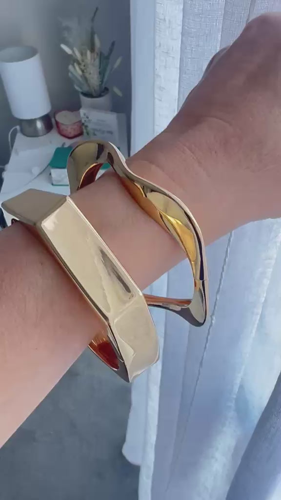 Avery Geometric Cuff Bracelet