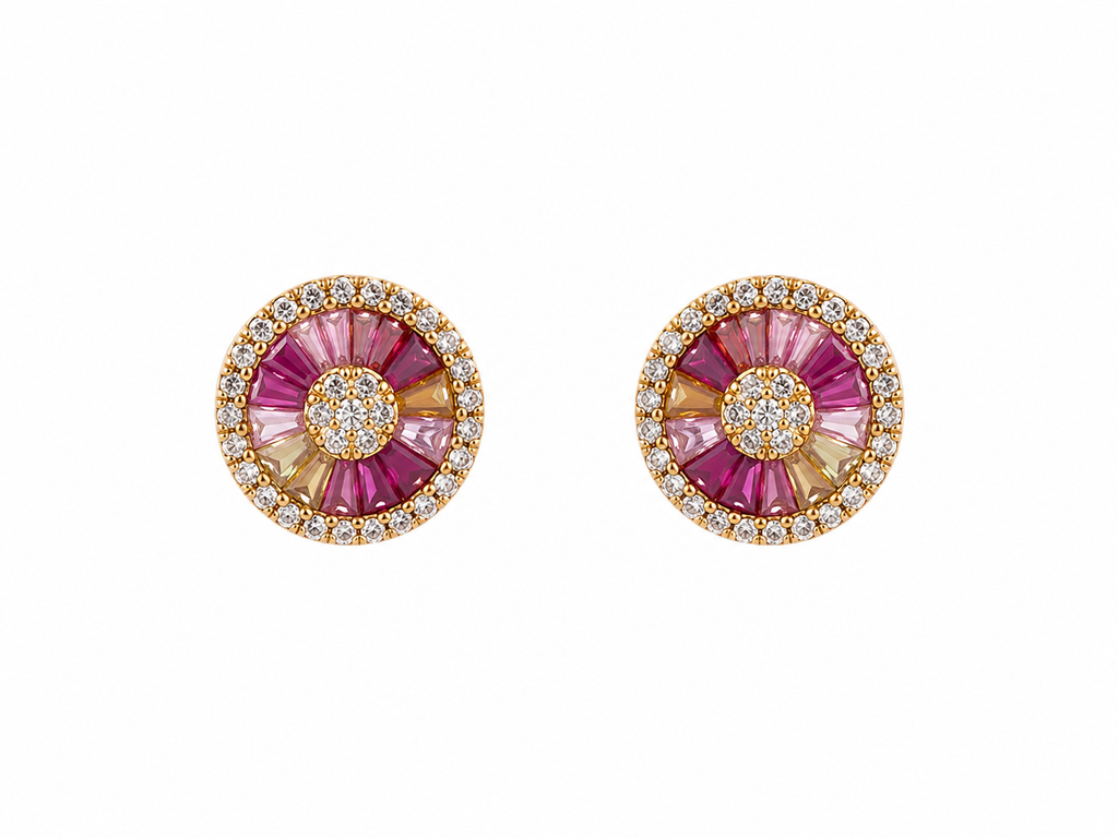 Rosé Bloom Earrings by Safira Jewellery