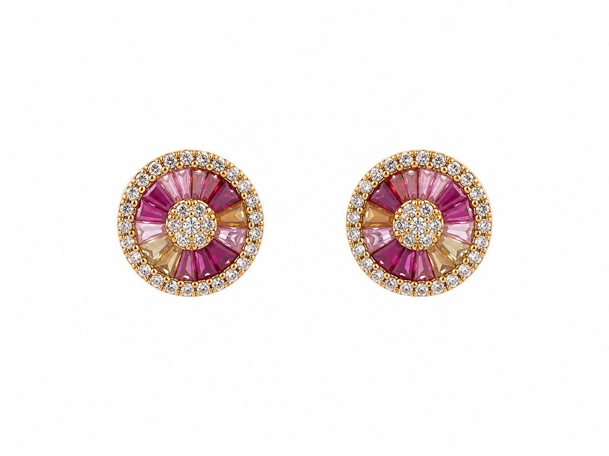 Rosé Bloom Earrings by Safira Jewellery