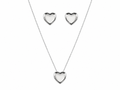 Silver Heart Set by Safira Jewellery
